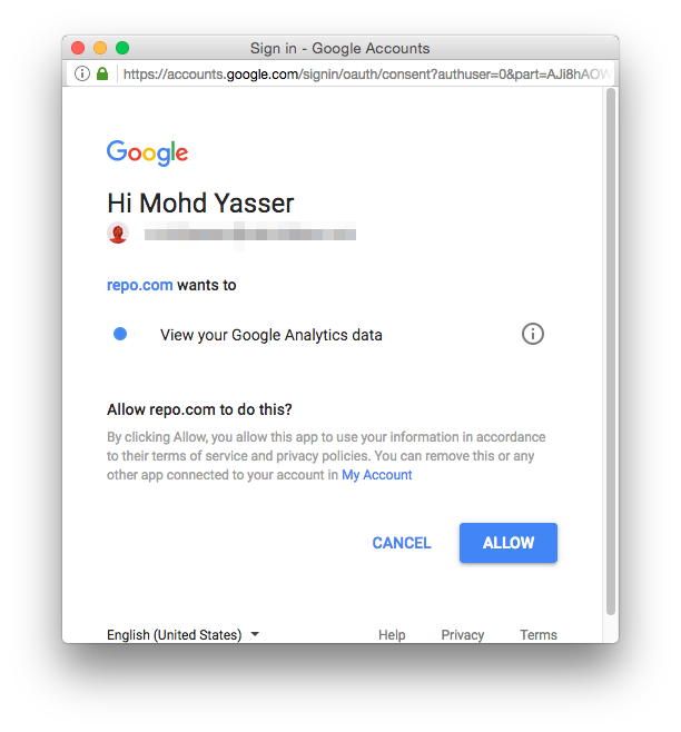 Google Analytics Reporting API