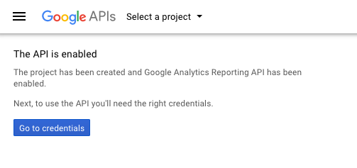 Google Analytics Reporting API