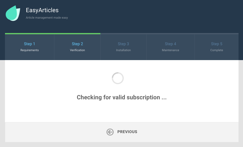 EasyArticles Installation