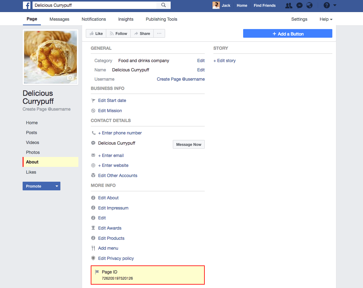 Facebook Page ID