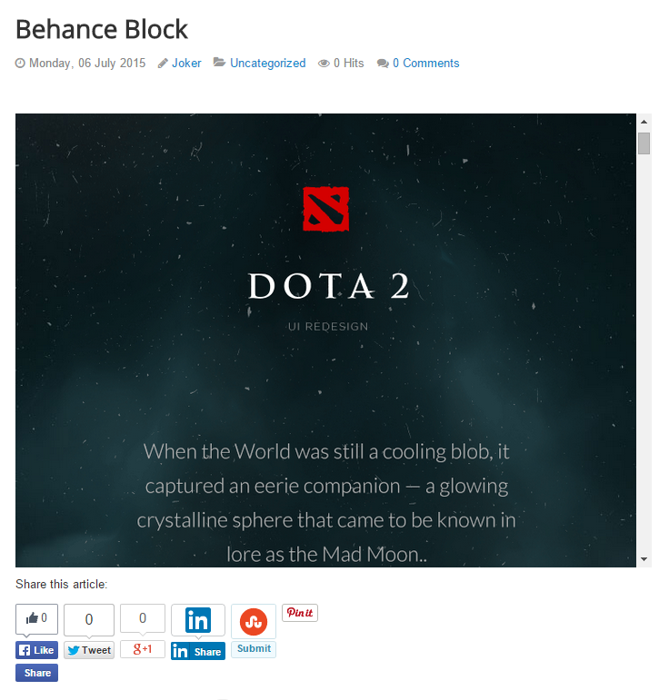Behance Block