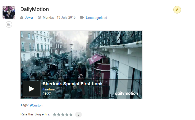 DailyMotion Block