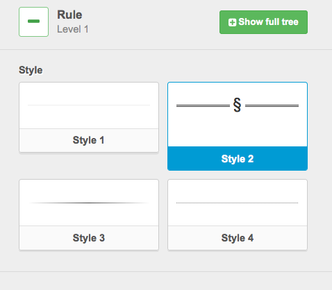 Rule Block Styles