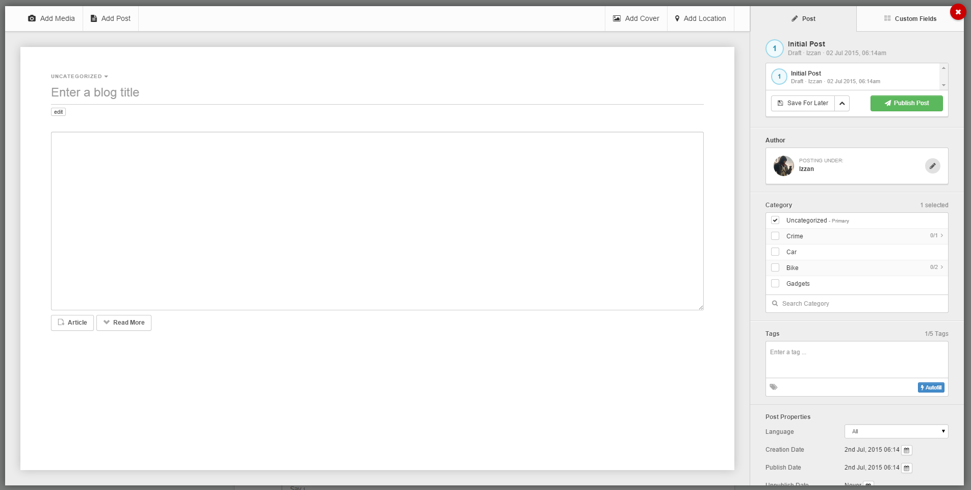 Change Editor