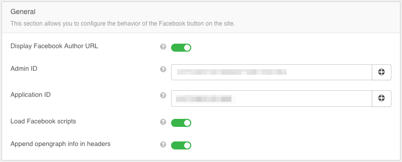 Facebook General Social Buttons