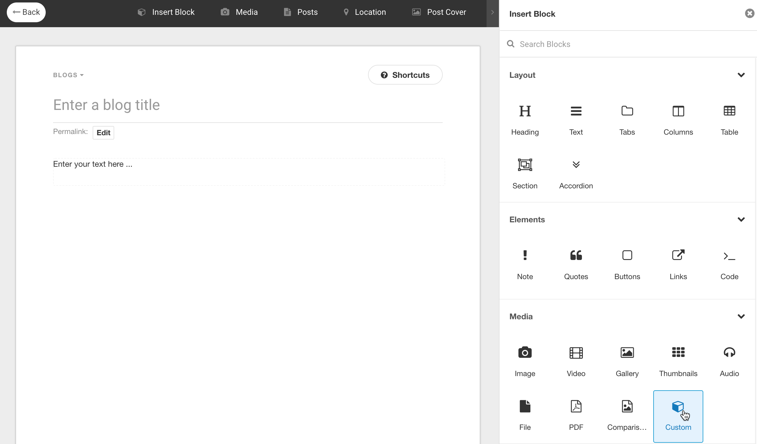 Custom Block Composer