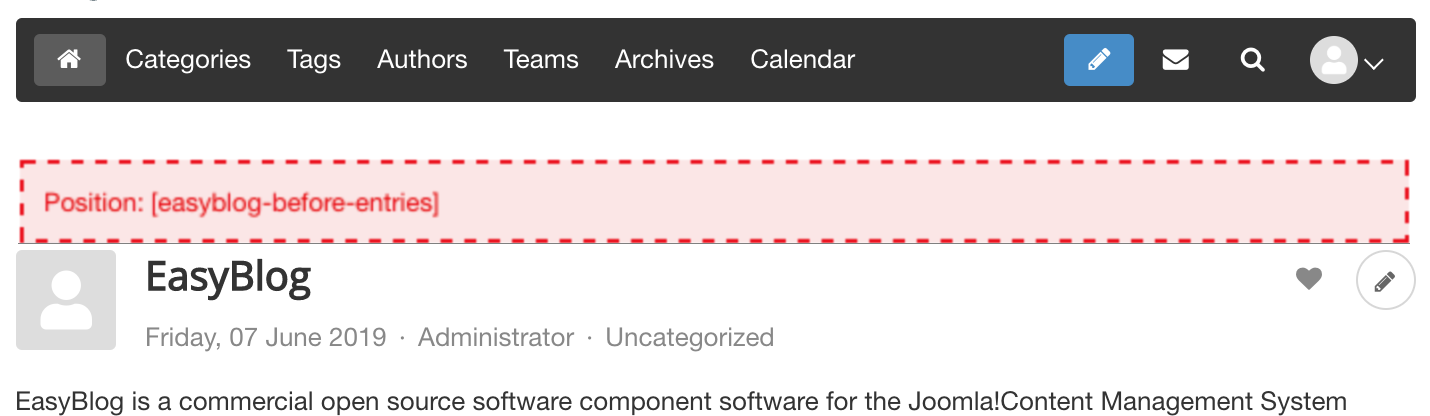 Setting Custom Joomla Module Position