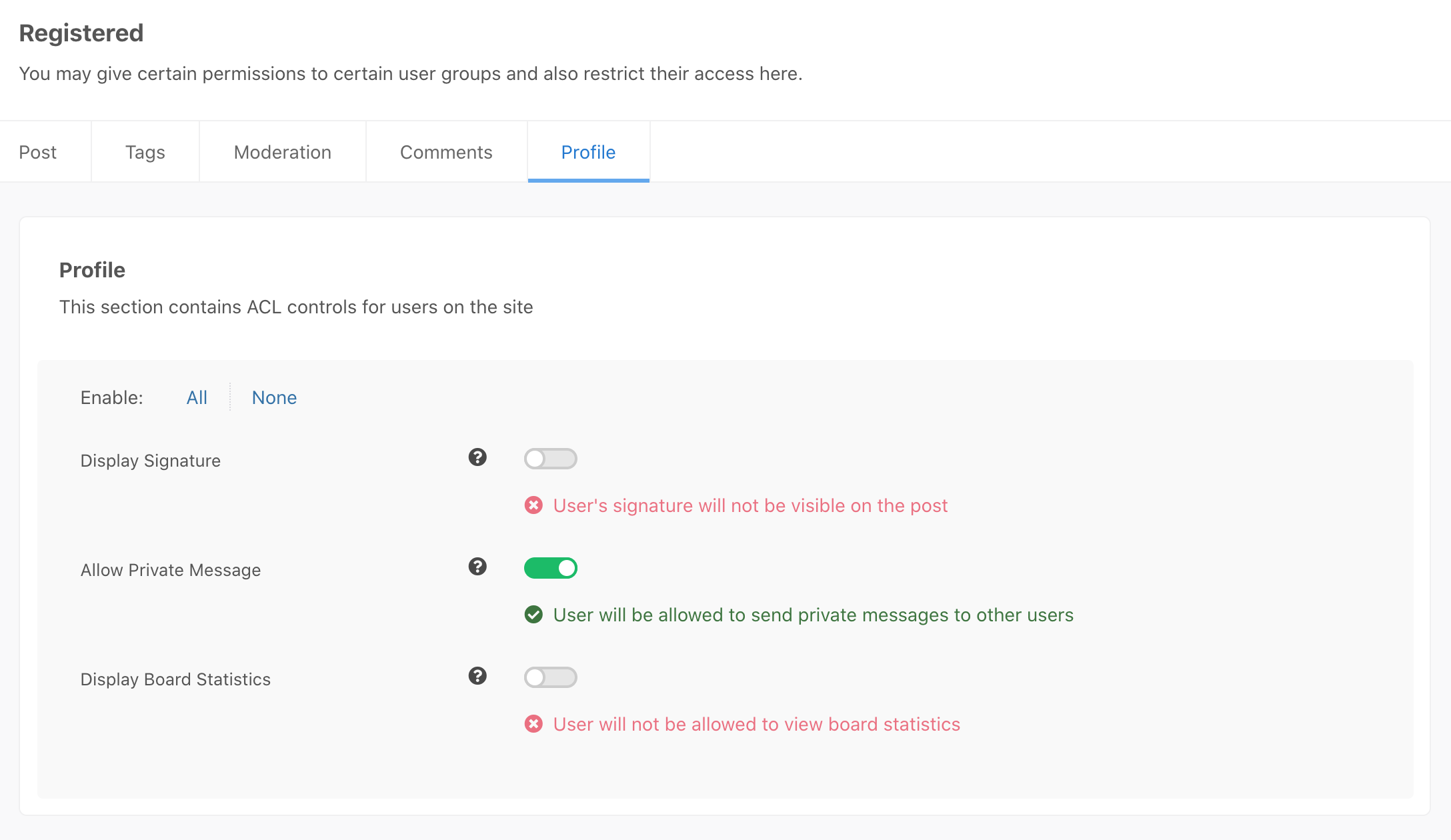 EasyDiscuss ACL profile