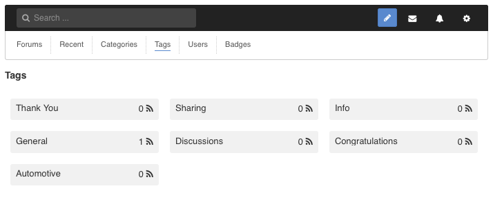 Tags Listing Layout