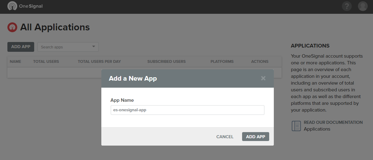 OneSignal Application