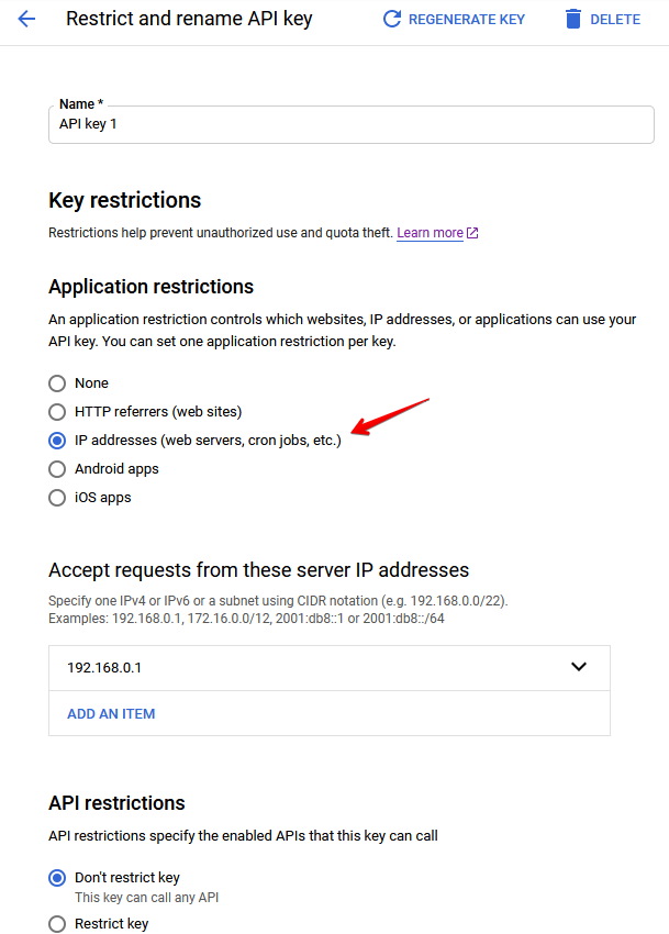 Google Map API Restriction