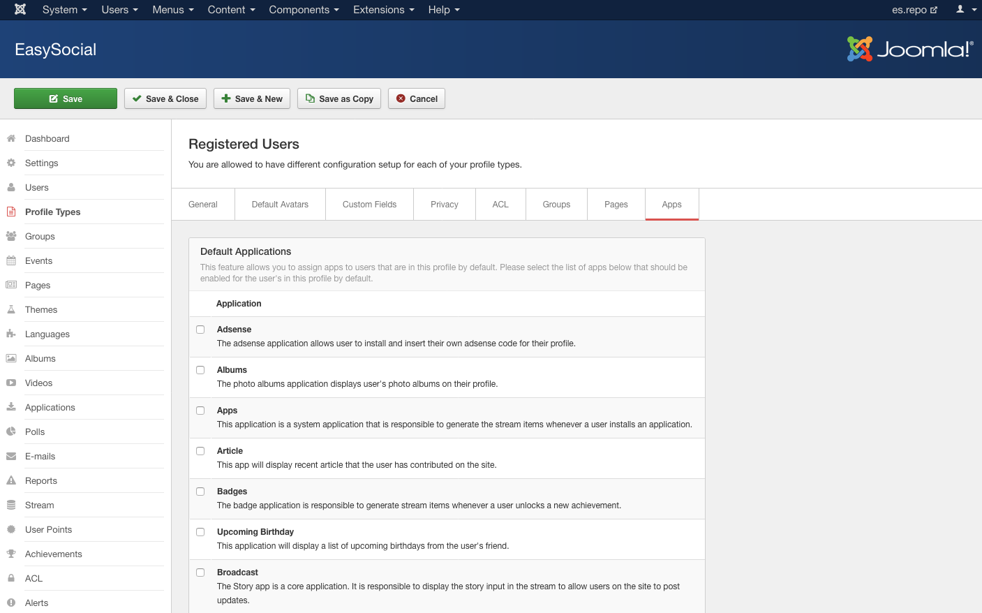 Profile Pages