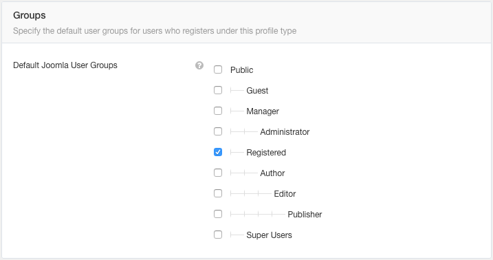Registration Settings