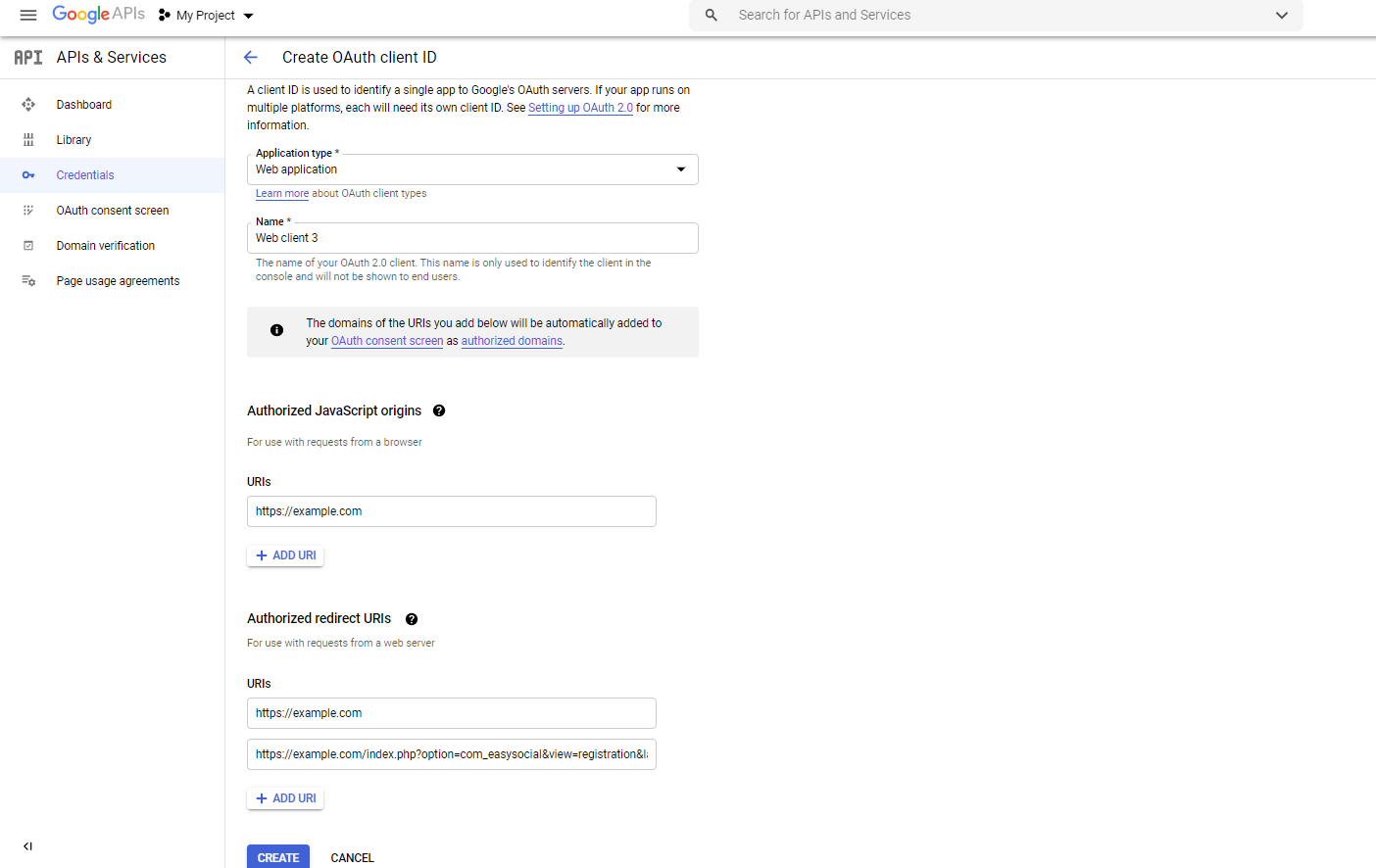 Google Configuration