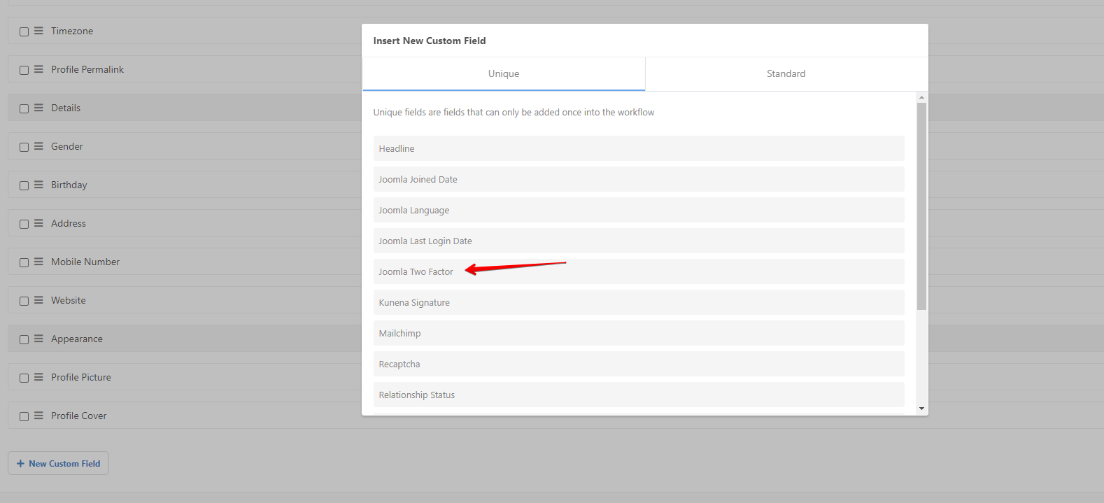 Enable 2 Factor Authentication