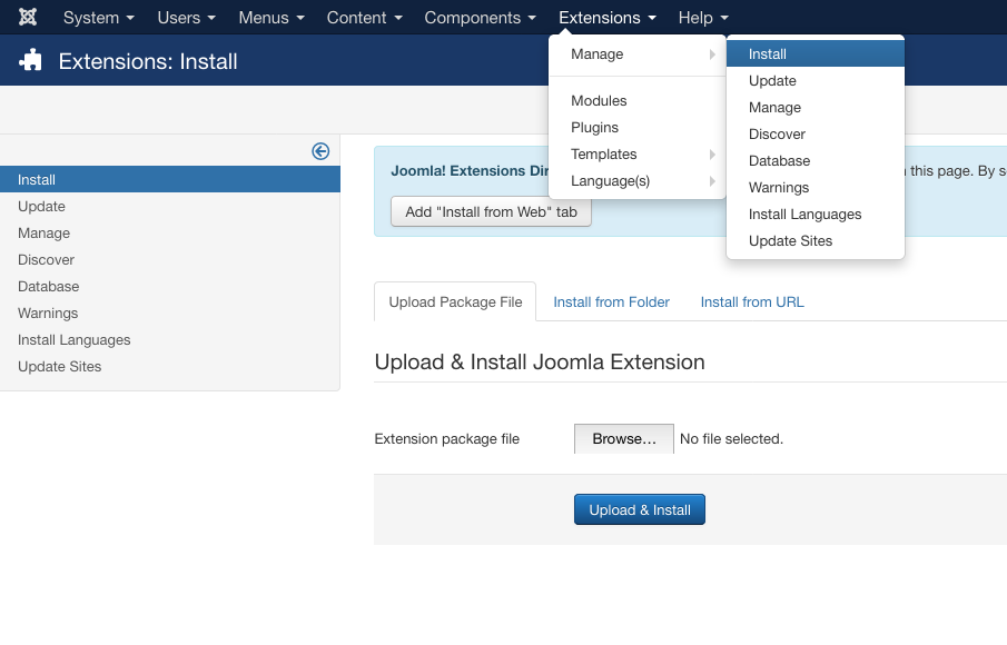 Extension Manager