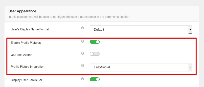 User Configuration