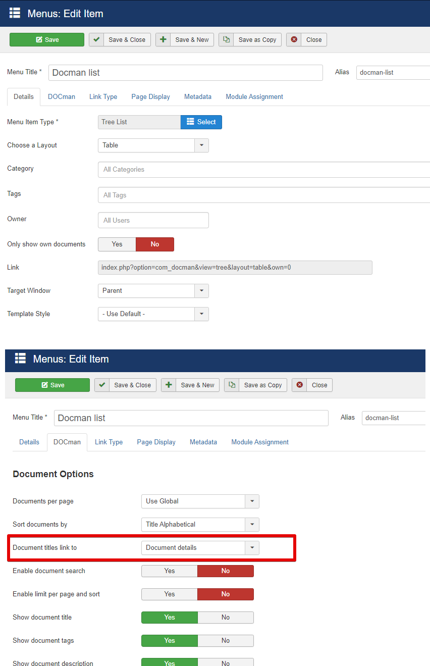 DOCMan Integration