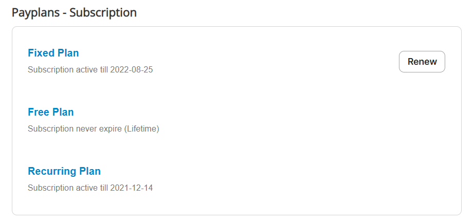 Subscription Module